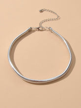 Punk Silver Faux Leather Short Tattoo Choker Necklace Statement Grunge Collar-1